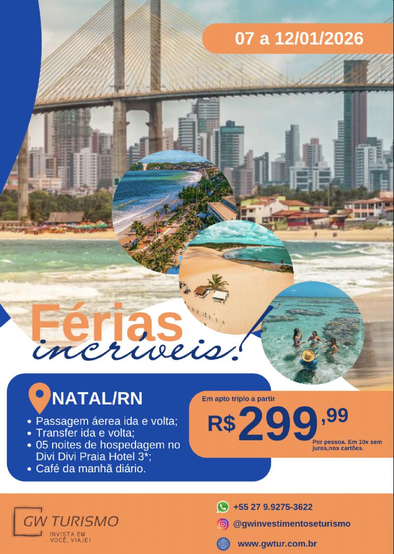 PACOTE FÉRIAS DE JANEIRO